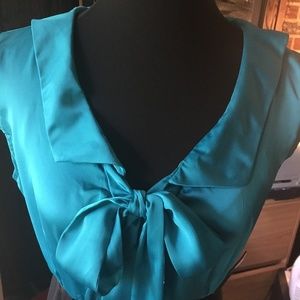 AGB Dresses - Blue & Black Sheath Dress w/ Bow, Size 12 AGB Dresses - Blue & Black Sheath Dress w/ Bow, Size 12